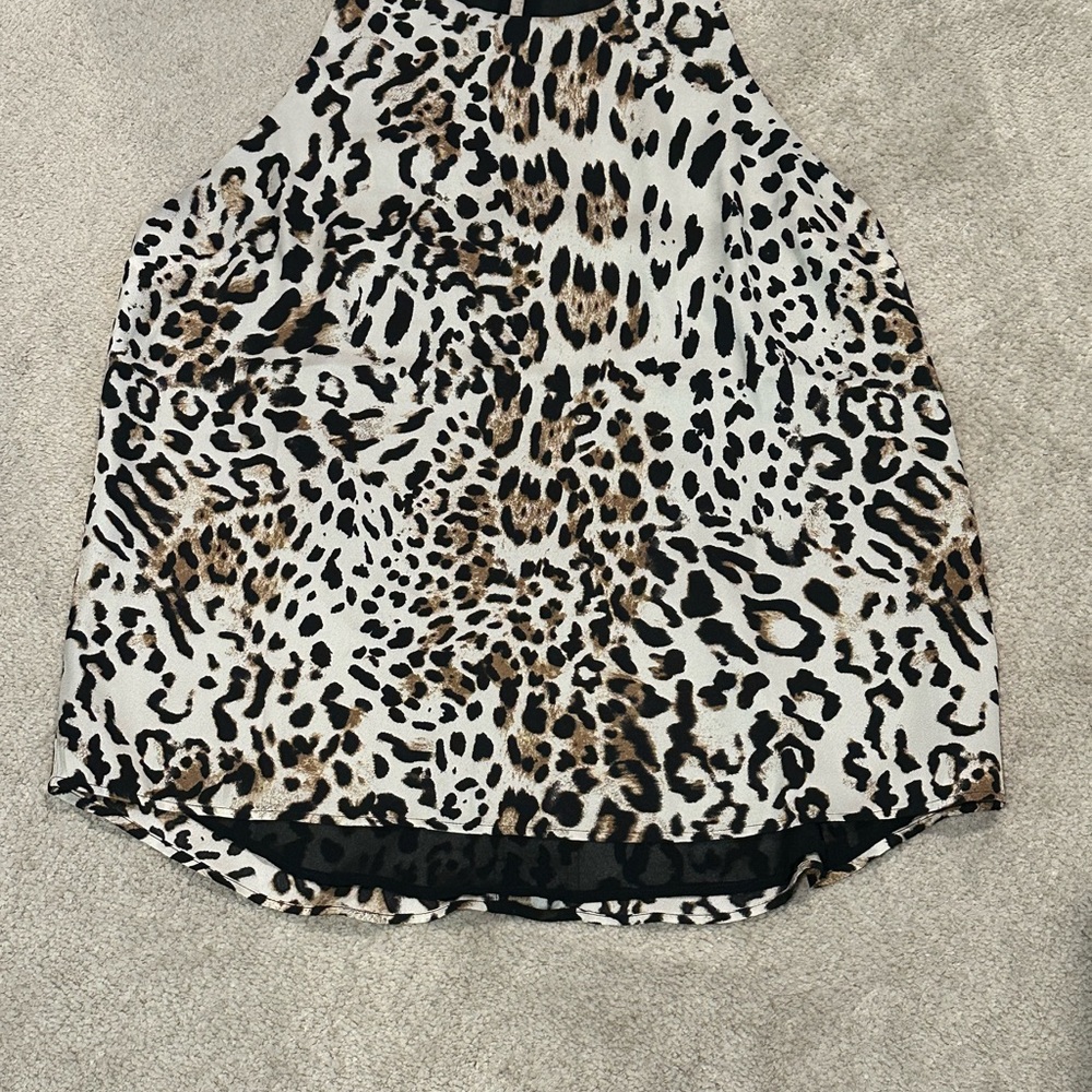 Express Animal Print Sleeveless Blouse